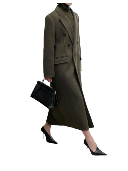 Catriona double-breasted wool coat Victoria Beckham | 1126WCT006440D9990 MARSHGREEN